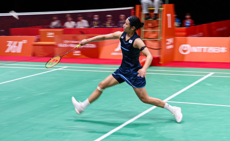 대한민국 안세영이 29일 일본 이치노미야 시립체육관에서 열린 2026 아이치·나고야 아시안게임 배드민턴 여자 단식 결승전에서 일본의 야마구치 아카네와 맞대결을 펼치고 있다. 2026.9.29 ⓒ 뉴스1 김도우 기자