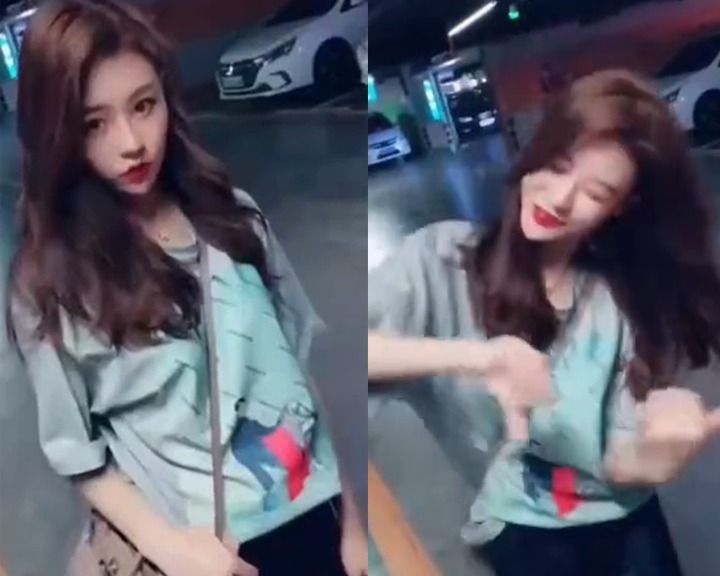 중국 인플루언서 원완(본명 쉬징완)이 2018년 지하주차장에서 춤을 추는 영상으로 유명해졌다. 최근 탈세 사실이 적발되면서 세금과 가산금, 벌금 등 약 12억5700만원을 부과받았다. 사진은 당시 영상 속 원완의 모습. 영상 캡처