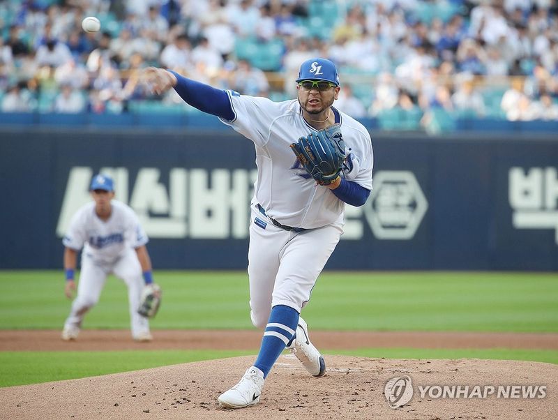 삼성 후라도 '역투' (출처=연합뉴스)