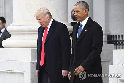트럼프와 오바마 (출처=연합뉴스)