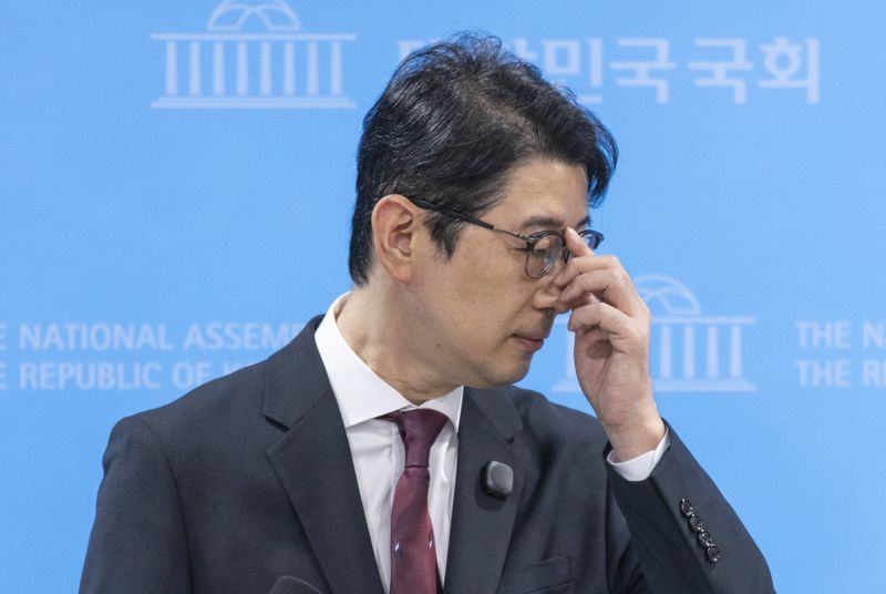 취재진 질문받는 주진우 의원 /사진=연합뉴스