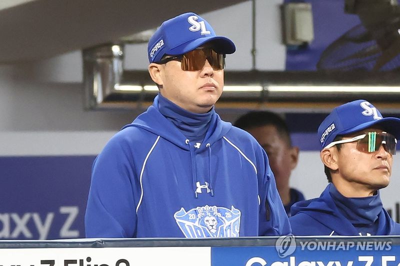 경기 지켜보는 삼성 박진만 감독 (출처=연합뉴스)