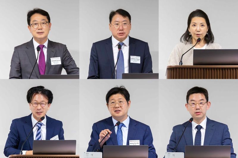 (왼쪽 상단부터 시계방향으로) 강신욱 대표변호사, 장철준 외국변호사, 홍정아 AMCHAM Korea 전무, 윤호상, 안정호 변호사, 최광희 고문. 법무법인 세종 제공