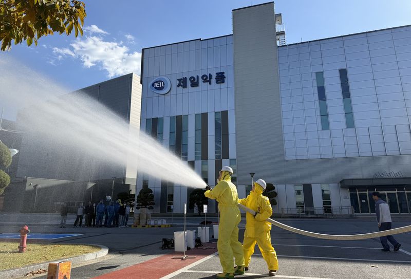 제일약품 용인 백암공장에서 2026년 재난대응 종합훈련을 실시하고 있다. 제일약품 제공
