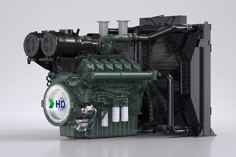 HD건설기계 군산 엔진 신공장에서 양산 예정인 발전엔진 DX37. 사진=HD건설기계 제공