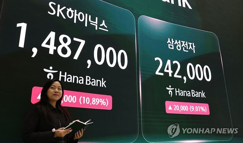 코스피 상승 마감, 삼전·닉스 9∼10%대 상승 (출처=연합뉴스)