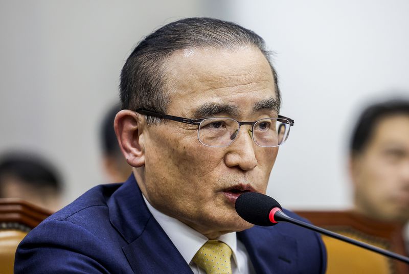 위성락 국가안보실장이 29일 서울 여의도 국회에서 열린 운영위원회의 대통령비서실 등에 대한 국정감사에서 의원 질문에 답하고 있다. 뉴시스
