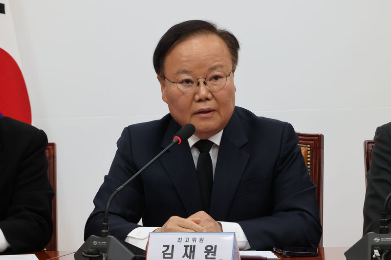 국민의힘 김재원 최고위원이 29일 국회에서 열린 최고위원회의에서 발언하고 있다. 사진=박범준 기자