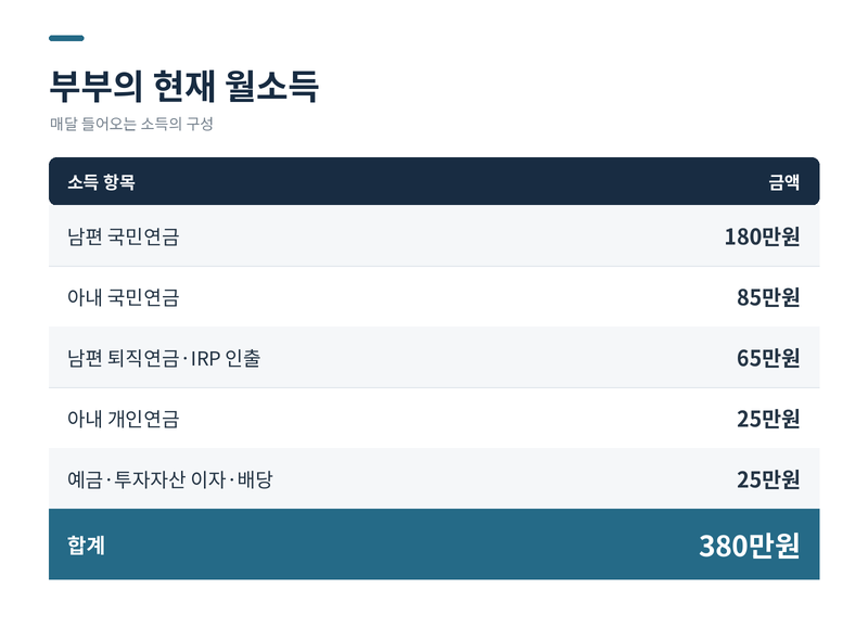 김정호·박영희씩 부부 월 현금흐름